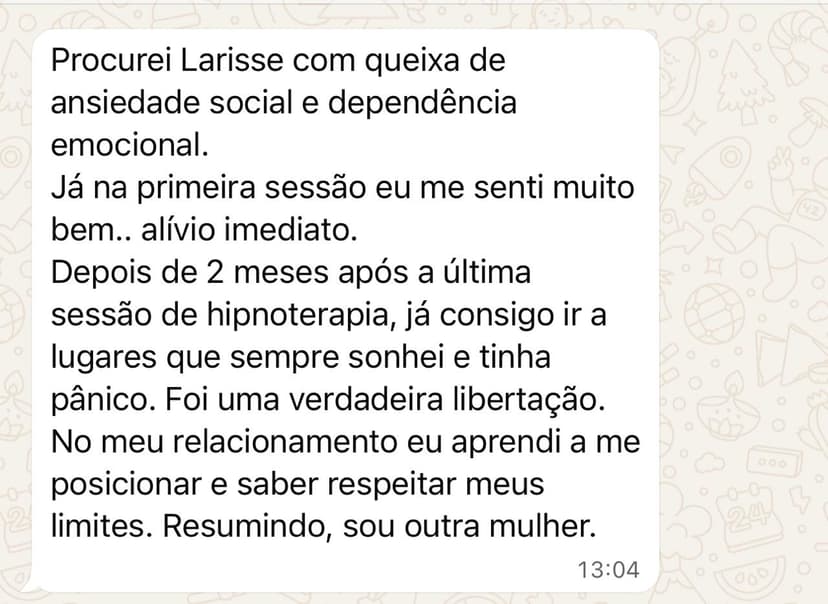 Depoimento de paciente